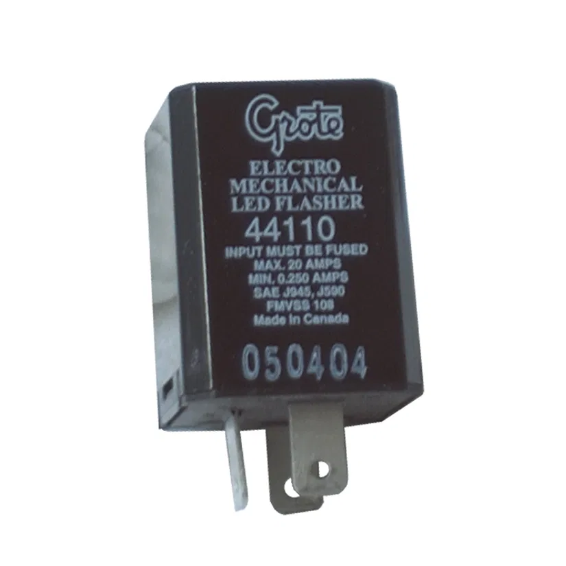 44110 – GROTE PERLUX Flasher, 3 Pin Connection Electronic 60-120 Flash Rate For LED Lights 20 Amp Max Single